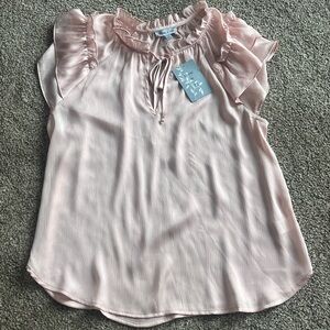 Pink Blush Brand New size Small and Medium Ruffled Women's Top. Floral & Ivy